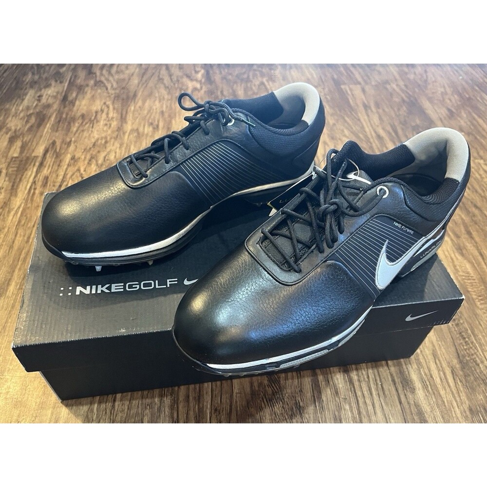 Nike lunar control golf shoes Men 11 W Flywire Black Lunarlon NEW Leather 418472